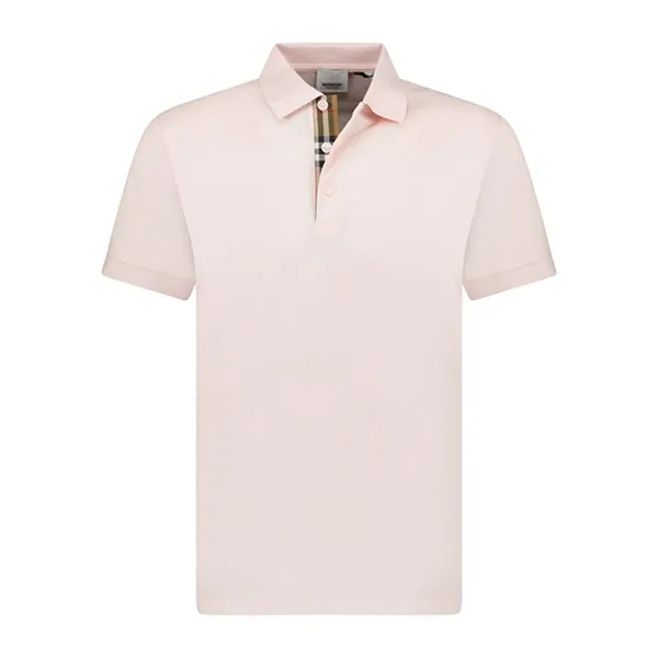 Áo Polo Nam Burberry Men's Hartford Check Placket Pink 8084396 Màu Hồng Nhạt Size M - Thời trang - Vua Hàng Hiệu