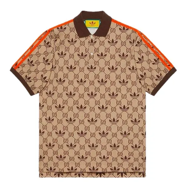Áo Polo Nam Gucci GG Trefoil Logo Màu Nâu Size M - Thời trang - Vua Hàng Hiệu