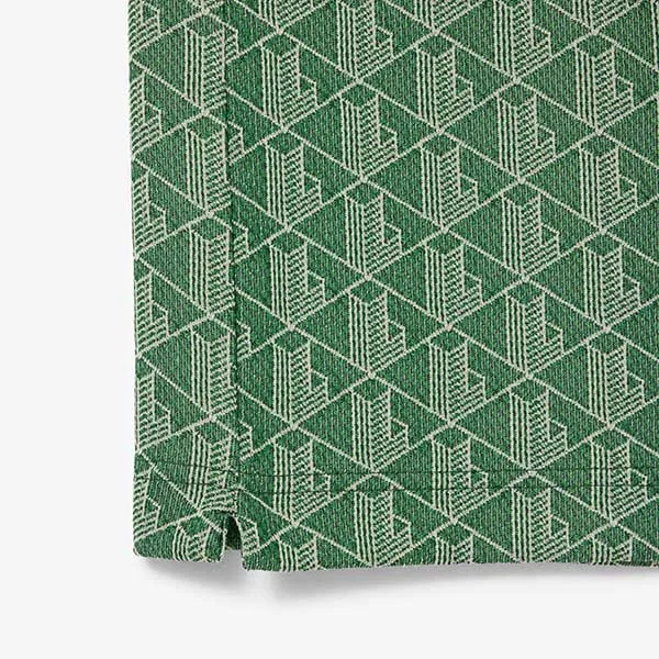 Áo Polo Nam Lacoste Classic With Contrast Collar And Monogram Jacquard DH1417 HEI Màu Xanh Lá Size 4 - Thời trang - Vua Hàng Hiệu