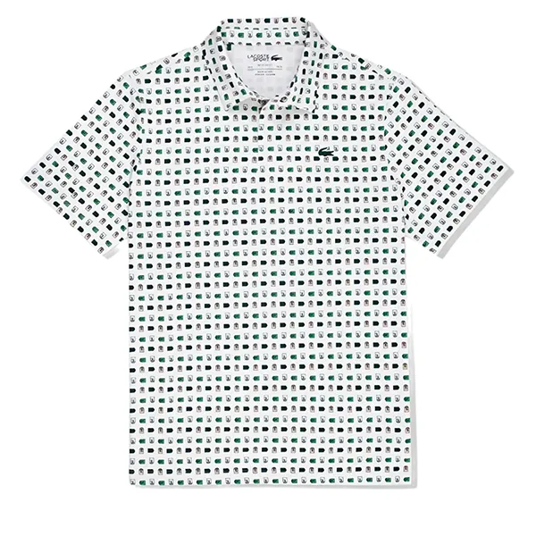Áo Polo Nam Lacoste Men Printed Recycled Polyester Golf Polo White FW23 Màu Trắng Size 5