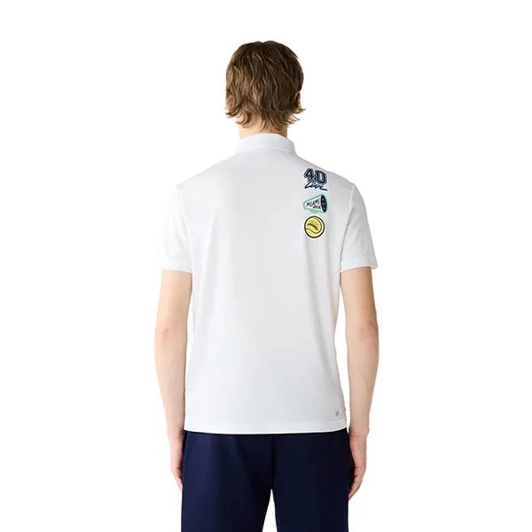 Áo Polo Nam Lacoste Men's Miami Open Edition Ultra-Dry Piqué DH7759 Màu Trắng Size 5