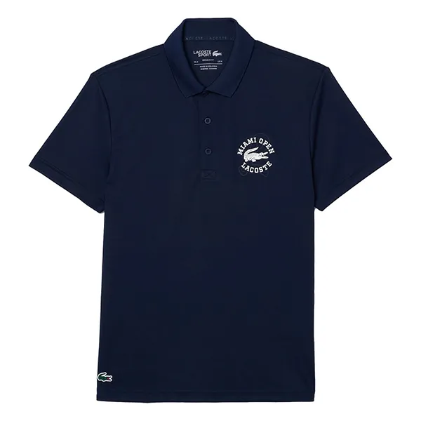 Áo Polo Nam Lacoste Men's Miami Open Edition Ultra-Dry Piqué DH7759 Màu Xanh Navy Size 5