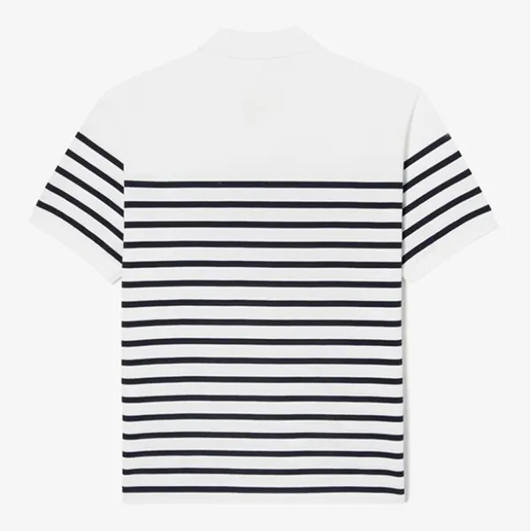 Áo Polo Nam Lacoste Men's Open Collar Marine Stripe PH3111 55GO 001 Màu Trắng/Đen Size 5 - Thời trang - Vua Hàng Hiệu