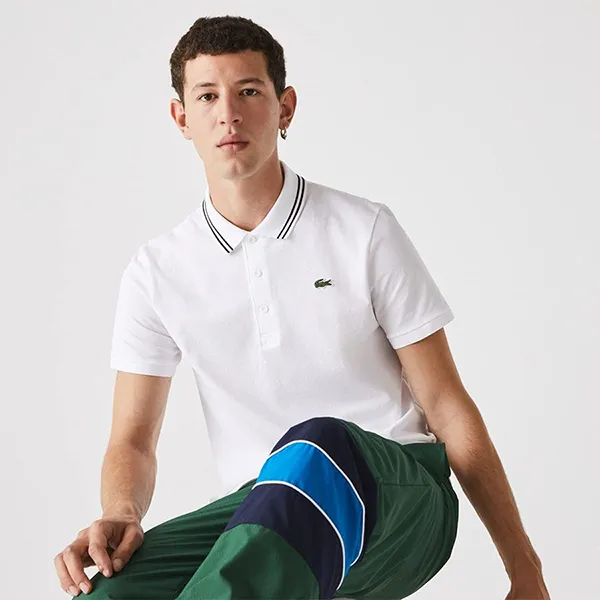 Áo Polo Nam Lacoste Men's Regular Fit Shirt YH1482-AU8 Màu Trắng Size 2 - Thời trang - Vua Hàng Hiệu