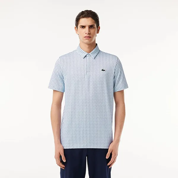 Áo Polo Nam Lacoste Regular Fit Men's Golf UV Protection DH5175 S14 Màu Xanh Pastel Size 4
