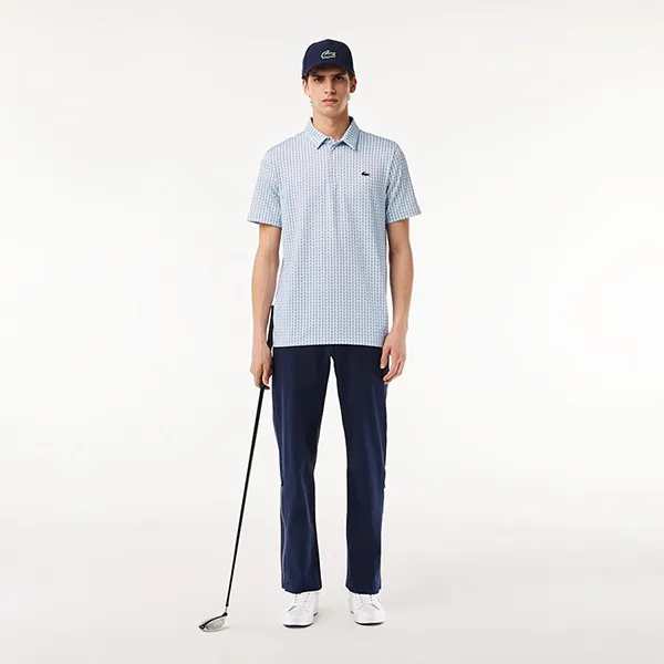 Áo Polo Nam Lacoste Regular Fit Men's Golf UV Protection DH5175 S14 Màu Xanh Pastel Size 4