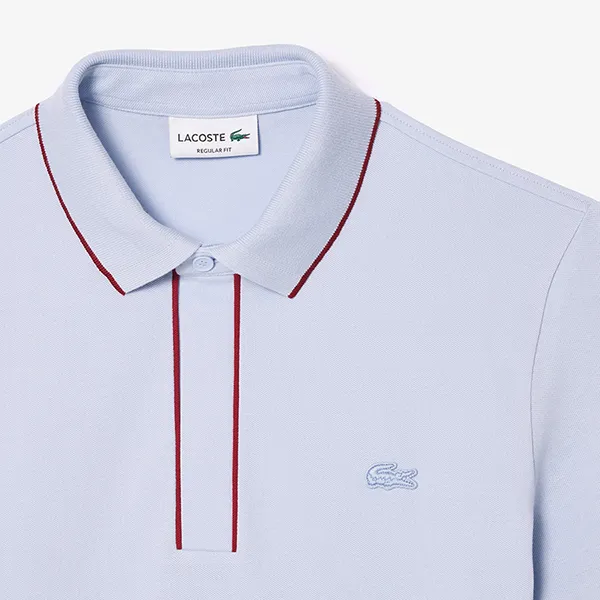 Áo Polo Nam Lacoste Regular Fit Paris Stretch Piqué Polo Shirt PH0796 J2G Màu Tím Size 2 - Thời trang - Vua Hàng Hiệu