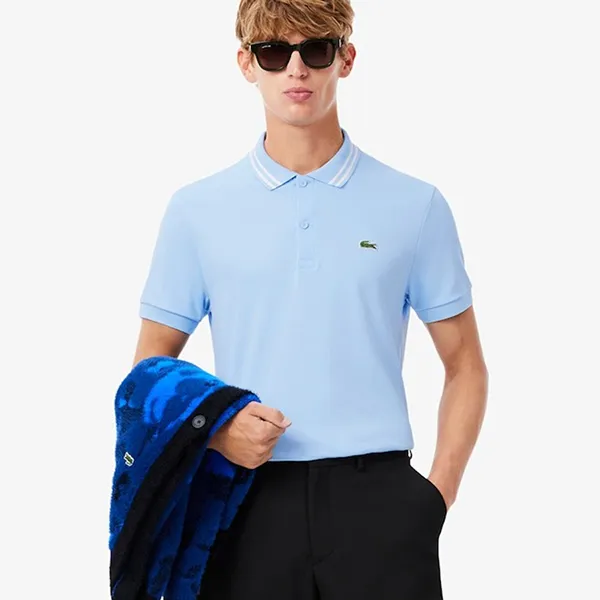 Áo Polo Nam Lacoste Regular Fit Pima Cotton DH5922 HBM Màu Xanh Dương Size 3 - Thời trang - Vua Hàng Hiệu