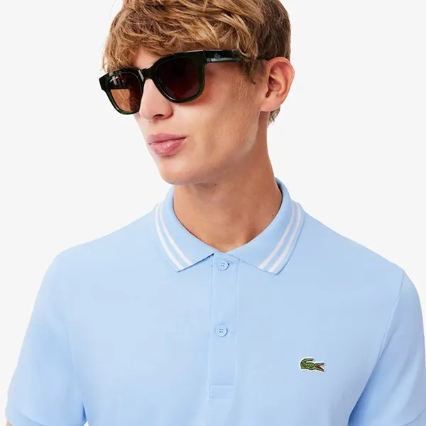 Áo Polo Nam Lacoste Regular Fit Pima Cotton DH5922 HBM Màu Xanh Dương Size 3 - Thời trang - Vua Hàng Hiệu