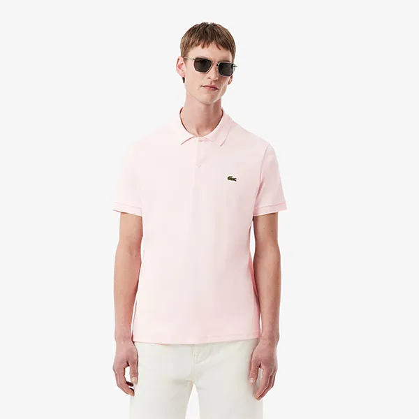 Áo Polo Nam Lacoste Regular Fit Pima Cotton Polo DH5922 T03 Màu Hồng Nhạt Size 3