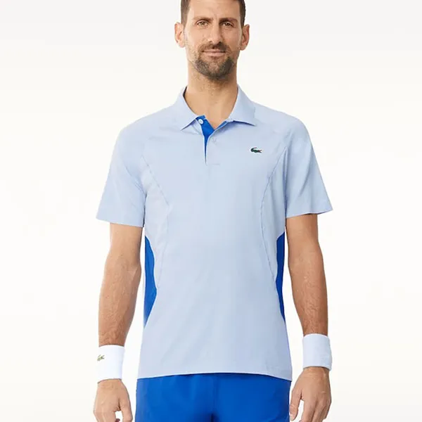 Áo Polo Nam Lacoste Tennis x Novak Djokovic DH7311 54G J2G Màu Xanh Blue Size 4 - Thời trang - Vua Hàng Hiệu