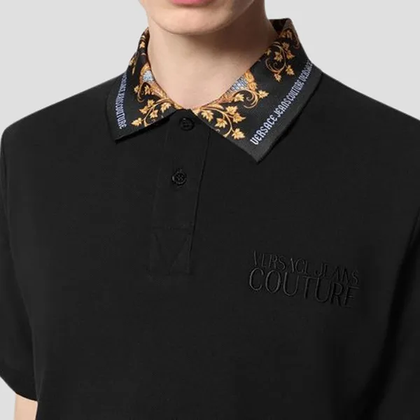 Áo Polo Nam Versace Jeans Couture Black With Logo Collar Print 77GAGT10 CJ01T 899 Màu Đen Size S - Thời trang - Vua Hàng Hiệu
