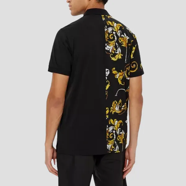 Áo Polo Nam Versace Jeans Couture Outline Barocco Print Black 78GAG625 JS458 G89 Màu Đen Size S - Thời trang - Vua Hàng Hiệu