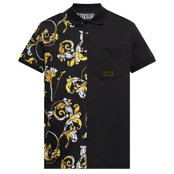 Áo Polo Nam Versace Jeans Couture Outline Barocco Print Black 78GAG625 JS458 G89 Màu Đen Size S - Thời trang - Vua Hàng Hiệu