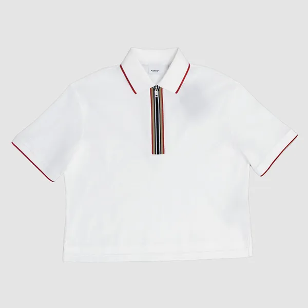 Áo Polo Nữ Burberry Hazelton Stripe In White 8084426 A1464 Màu Trắng Size XS - Thời trang - Vua Hàng Hiệu