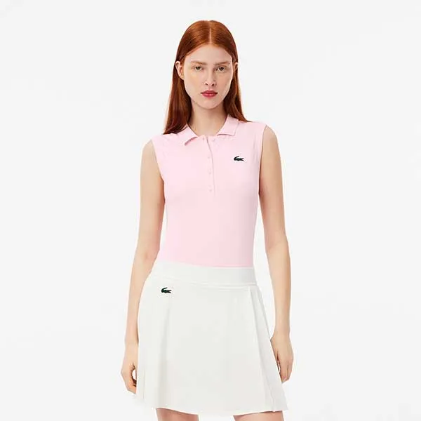 Áo Polo Nữ Lacoste Ultra-Dry Slim Fit Anti-UV Stretch Golf Polo Shirt PF7414 99 T03 Màu Hồng Size 36