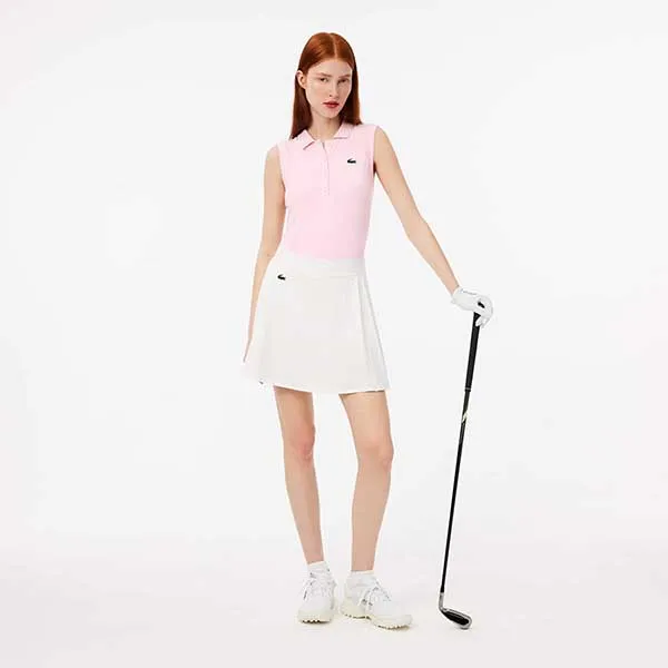 Áo Polo Nữ Lacoste Ultra-Dry Slim Fit Anti-UV Stretch Golf Polo Shirt PF7414 99 T03 Màu Hồng Size 36