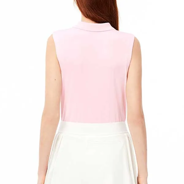 Áo Polo Nữ Lacoste Ultra-Dry Slim Fit Anti-UV Stretch Golf Polo Shirt PF7414 99 T03 Màu Hồng Size 36