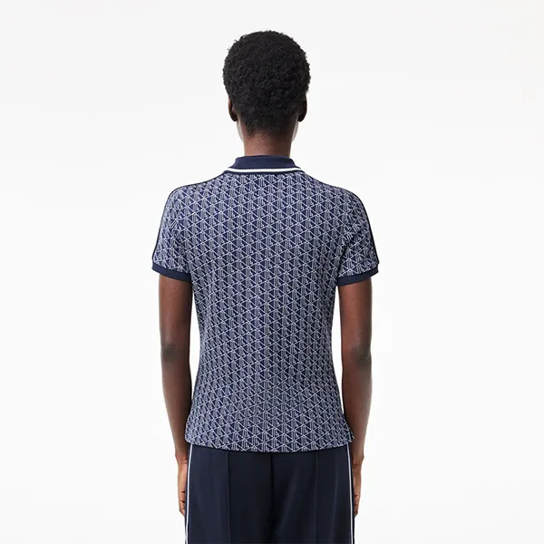 Áo Polo Nữ Lacoste Women's Slim Fit Monogram DF0849 10 QIE Màu Xanh Navy Size 34 - Thời trang - Vua Hàng Hiệu