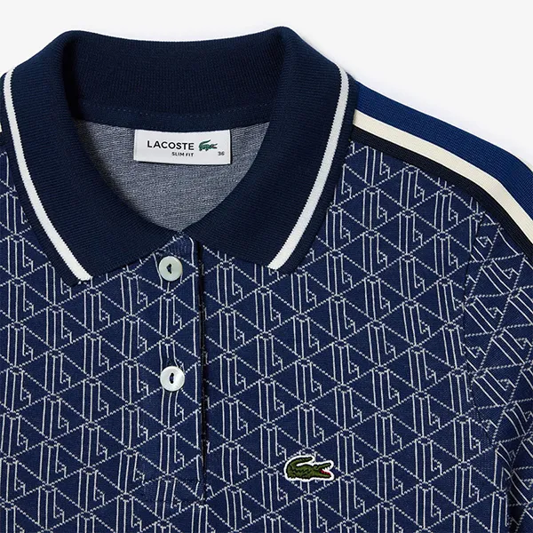 Áo Polo Nữ Lacoste Women's Slim Fit Monogram DF0849 10 QIE Màu Xanh Navy Size 34 - Thời trang - Vua Hàng Hiệu