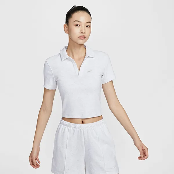 Áo Polo Nữ Nike Sportswear Essential Short Sleeve Polo Top DV7885-051 Màu Trắng Size S - Thời trang - Vua Hàng Hiệu
