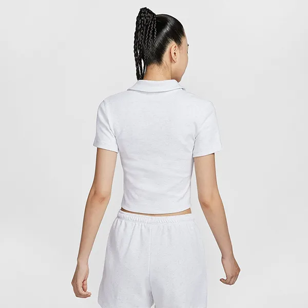 Áo Polo Nữ Nike Sportswear Essential Short Sleeve Polo Top DV7885-051 Màu Trắng Size S - Thời trang - Vua Hàng Hiệu