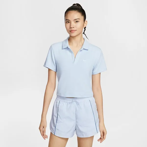 Áo Polo Nữ Nike Sportswear Essential Short Sleeve Polo Top DV7885-423 Màu Xanh Nhạt Size S