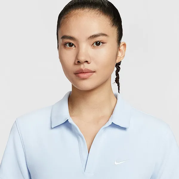 Áo Polo Nữ Nike Sportswear Essential Short Sleeve Polo Top DV7885-423 Màu Xanh Nhạt Size S