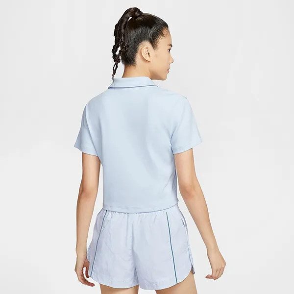 Áo Polo Nữ Nike Sportswear Essential Short Sleeve Polo Top DV7885-423 Màu Xanh Nhạt Size S
