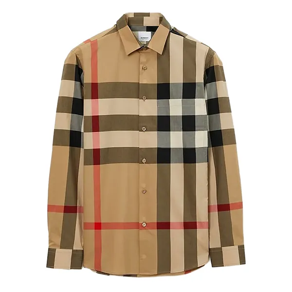 Áo Sơ Mi Burberry Checked Cotton Shirt 80714451 Màu Nâu Size S - Thời trang - Vua Hàng Hiệu