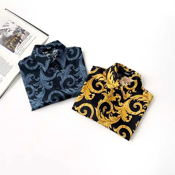Áo Sơ Mi Cộc Tay Nam Versace Baroque Short Sleeve Shirt Black And Gold 1010103 1A13761 5B000 Màu Vàng Đen Size 44 - Thời trang - Vua Hàng Hiệu