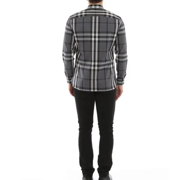 Áo Sơ Mi Nam Burberry 3983537 Checked Nelson Shirt Màu Xám Kẻ Size M - Thời trang - Vua Hàng Hiệu