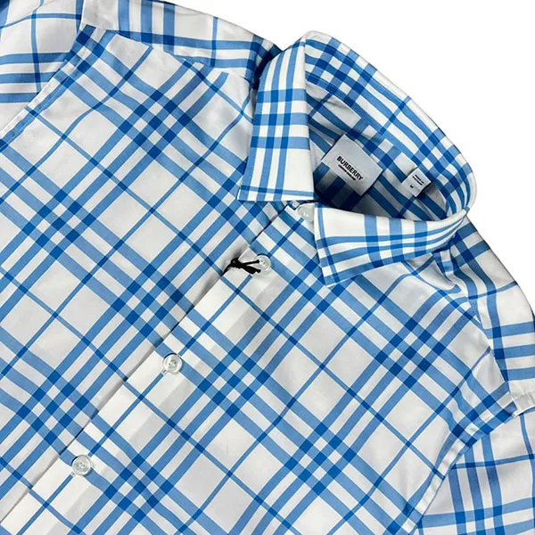 Áo Sơ Mi Nam Burberry Camisa Màu Xanh Trắng Size M - Thời trang - Vua Hàng Hiệu