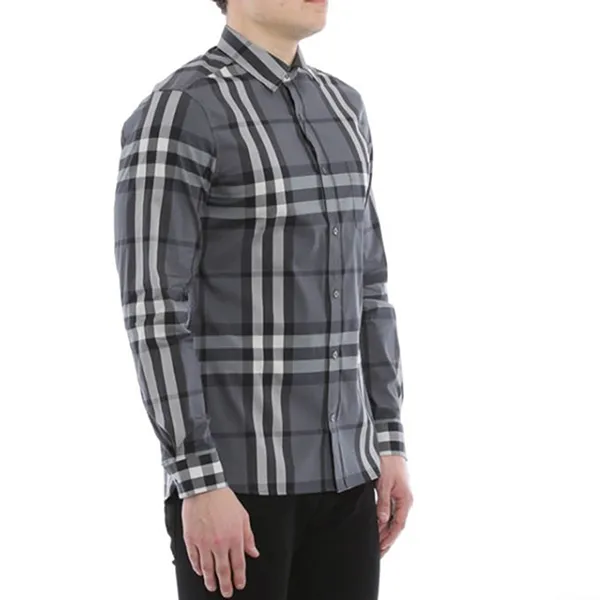 Áo Sơ Mi Nam Burberry Checked Nelson Shirt 3983537 Màu Xám Kẻ Size XS - Thời trang - Vua Hàng Hiệu