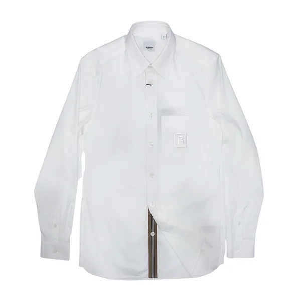 Áo Sơ Mi Nam Burberry White Letter Pattern Functional Cotton 8061860 Màu Trắng Size S - Thời trang - Vua Hàng Hiệu