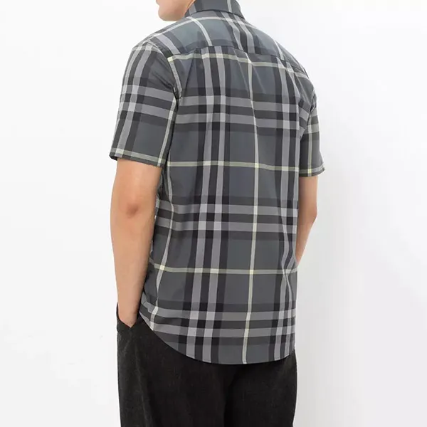 Áo Sơ Mi Nam Burberry With Vintage Check Printed GrShirt 8084293 Màu Xám Kẻ XS - Thời trang - Vua Hàng Hiệu