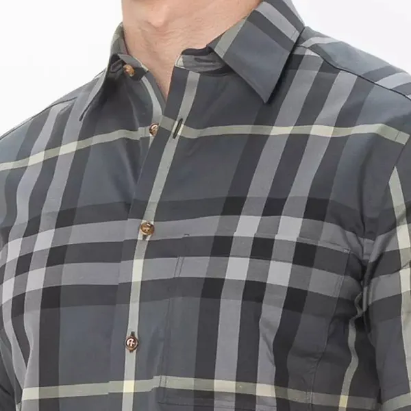 Áo Sơ Mi Nam Burberry With Vintage Check Printed GrShirt 8084293 Màu Xám Kẻ XS - Thời trang - Vua Hàng Hiệu