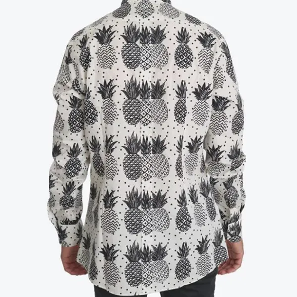 Áo Sơ Mi Nam Dolce & Gabbana D&G Multi Print Men's Shirt G5DY4T FS530 Màu Trắng Họa Tiết Size 37