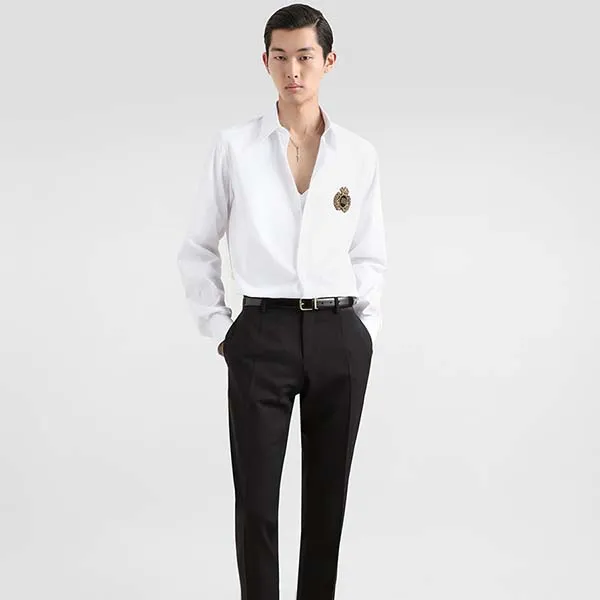 Áo Sơ Mi Nam Dolce & Gabbana D&G With Heraldic Patch In White G5ML1Z GI757 W0800 Màu Trắng Size 39 - Thời trang - Vua Hàng Hiệu