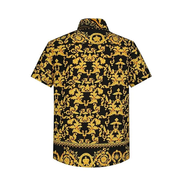 Áo Sơ Mi Nam Frilivin Structured Shirt With Baroque Patterns Màu Đen Vàng Size 50 - Thời trang - Vua Hàng Hiệu