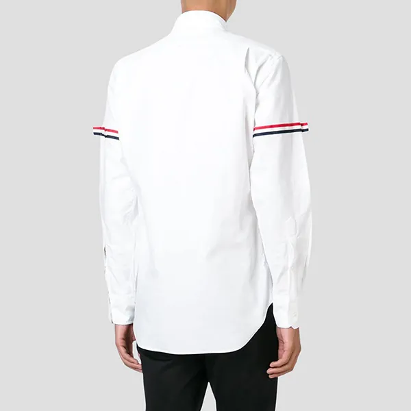 Áo Sơ Mi Nam Thom Browne Grosgrain Arm Band Oxford MWL150E 00139 100 Màu Trắng Size 1