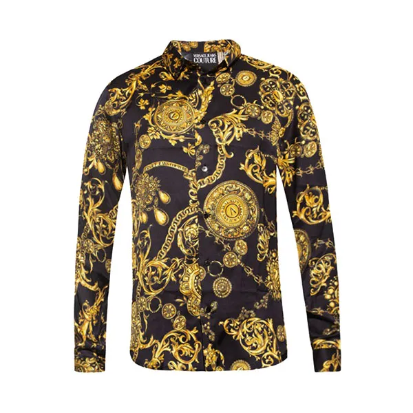 Áo Sơ Mi Nam Versace Jeans Couture Black Patterned Shirt Màu Đen Vàng Size 48 - Thời trang - Vua Hàng Hiệu