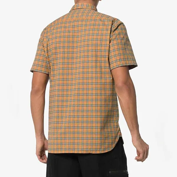 Áo Sơ Mi Ngắn Tay Nam Burberry Short Sleeved Casual 8003852 Màu Camel Size S - Thời trang - Vua Hàng Hiệu