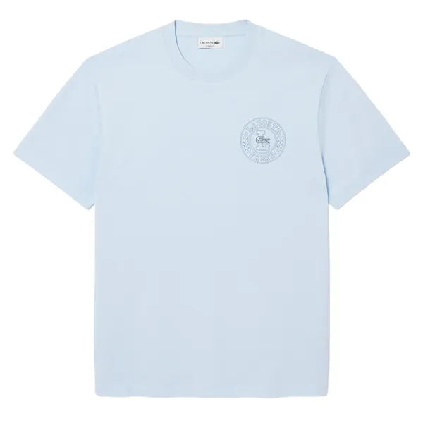 Áo Thun Nam Lacoste Men's Jersey T-Shirt Printed With Badge TH0125 T01 Màu Xanh Blue Size 3