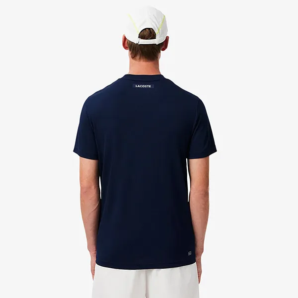 Áo Thun Nam Lacoste Men's Ultra Dry Piqué Tennis TShirt TH7545 166 Màu Xanh Navy Size 2