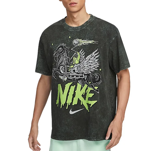 Áo Thun Nam Nike Men's Max90 Basketball T-Shirt HF8200-355 Màu Xanh Rêu Size S