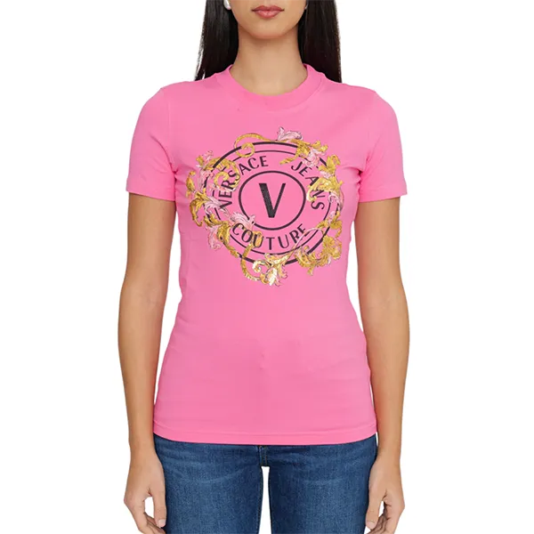 Áo Thun Nữ Versace Jeans Couture T-Shirt 78HAHC01 CJ02C 494 Màu Hồng Size XS - Thời trang - Vua Hàng Hiệu