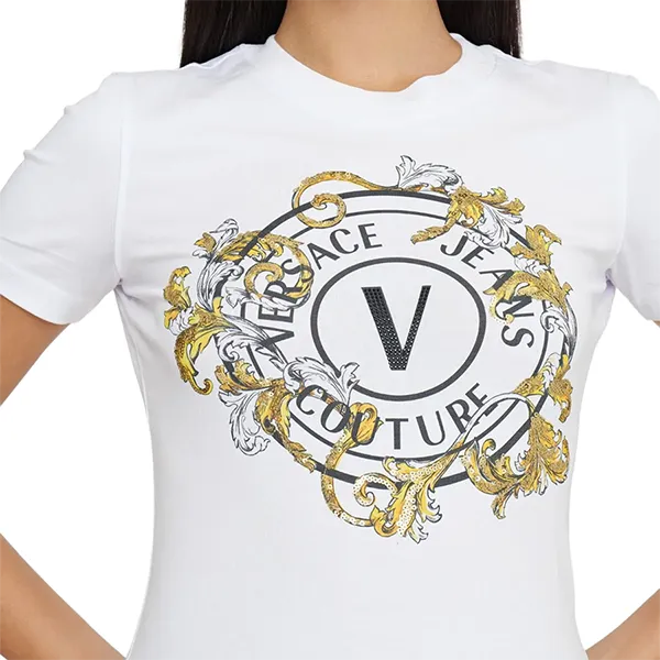 Áo Thun Nữ Versace Jeans Couture T-Shirt 78HAHC01 CJ02C G03 Màu Trắng Size S - Thời trang - Vua Hàng Hiệu