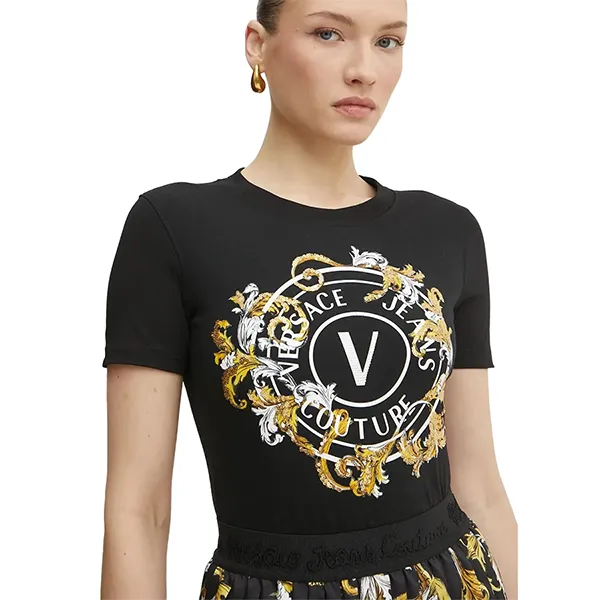 Áo Thun Nữ Versace Jeans Couture T-Shirt 78HAHC01 CJ02C G89 Màu Đen Size XS - Thời trang - Vua Hàng Hiệu