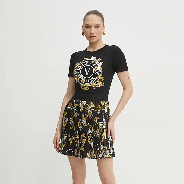 Áo Thun Nữ Versace Jeans Couture T-Shirt 78HAHC01 CJ02C G89 Màu Đen Size XS - Thời trang - Vua Hàng Hiệu